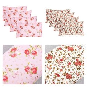 King Size Microfiber Floral Pillowcases 20x40 8 Pieces